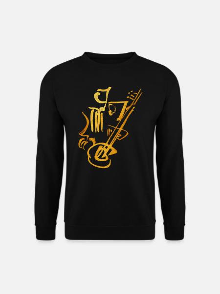 Gitarrist Abstrakt - Unisex Pullover - Schwarz