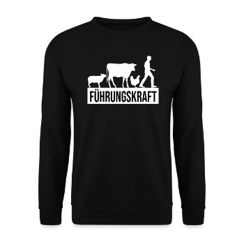 Führungskraft Schaf Kuh Huhn Landwirt Bauernhof - Unisex Pullover - Schwarz - Vorne - Alina (178cm) & Michal (187cm)