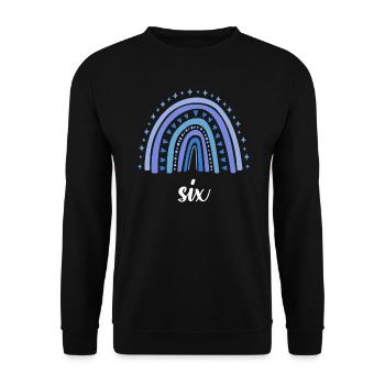 Blue Rainbow Six ans 6e anniversaire - Sweat-shirt Unisexe - noir - Devant - Alina (178cm) & Michal (187cm)