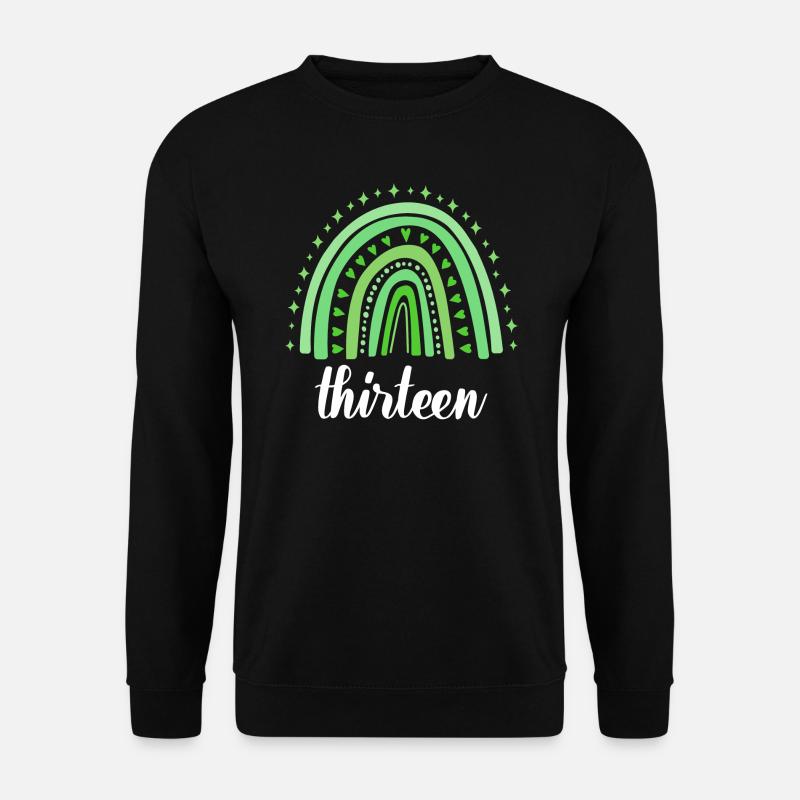 Green Rainbow Treize ans 13e anniversaire - Sweat-shirt Unisexe - noir