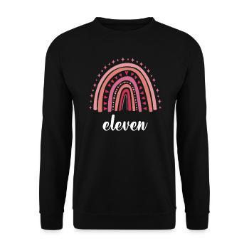 Red Rainbow Onze ans 11e anniversaire - Sweat-shirt Unisexe - noir - Devant - Alina (178cm) & Michal (187cm)