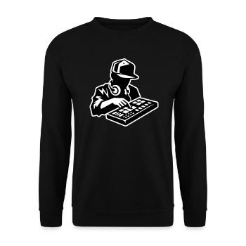 Hip Hop Producer (Stroke) - Unisex Sweatshirt - black - Front - Alina (178cm) & Michal (187cm)