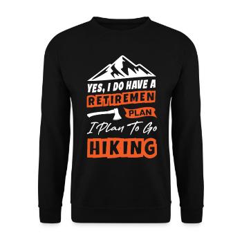 I Plant To Go Hiking - Unisex Sweatshirt - black - Front - Alina (178cm) & Michal (187cm)