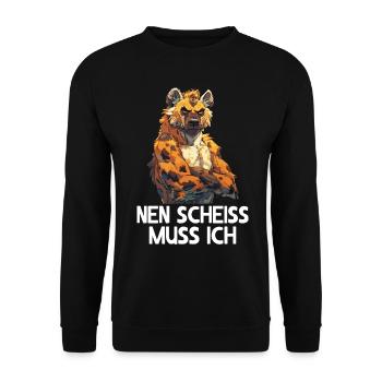Hyène Wild Africa Wilderness Je dois baiser - Sweat-shirt Unisexe - noir - Devant - Alina (178cm) & Michal (187cm)