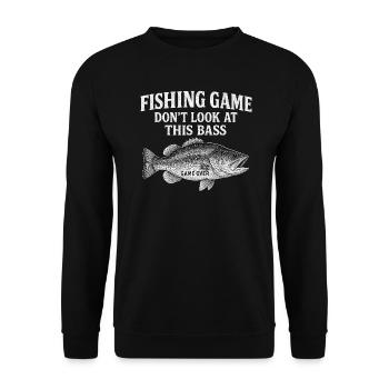 Funny Perch Fishing Fishing Game - Unisex Sweatshirt - black - Front - Alina (178cm) & Michal (187cm)