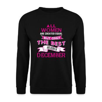 December Woman - Unisex Sweatshirt - black - Front - Alina (178cm) & Michal (187cm)