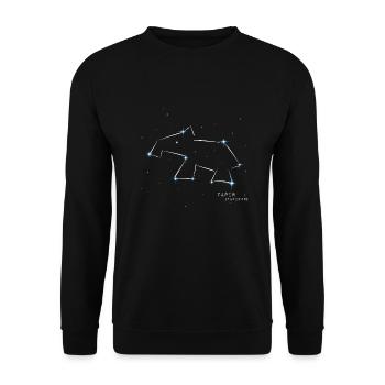 neues Sternzeichen Tapir Zodiak lustiges Geschenk - Unisex Pullover - Schwarz - Vorne - Alina (178cm) & Michal (187cm)