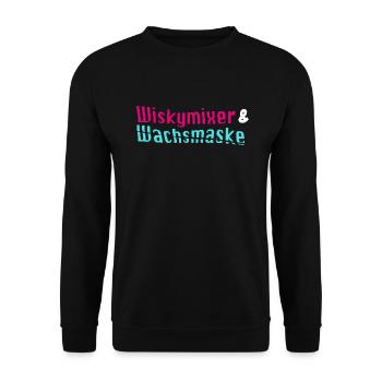Wiskymixer & Wachsmaske - Unisex Pullover - Schwarz - Vorne - Alina (178cm) & Michal (187cm)