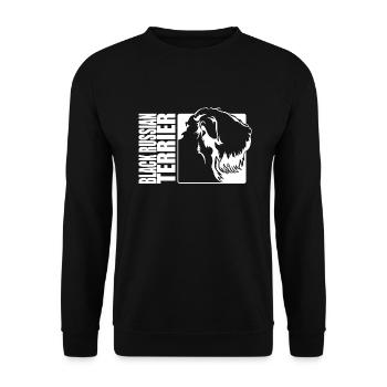 Noir Russe Terrier Profil Chiens Chien Wilsigns - Sweat-shirt Unisexe - noir - Devant - Alina (178cm) & Michal (187cm)