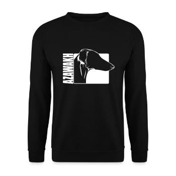 Azawakh Profil Chiens Wilsigns Greyhounds - Sweat-shirt Unisexe - noir - Devant - Alina (178cm) & Michal (187cm)