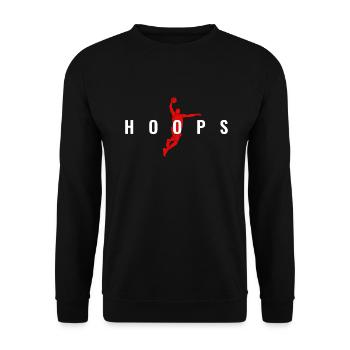 Basketball Sport B-Ball Hoops Gift Idea - Unisex Sweatshirt - black - Front - Alina (178cm) & Michal (187cm)