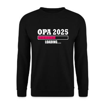 Opa 2025 - Unisex Pullover - Schwarz - Vorne - Alina (178cm) & Michal (187cm)