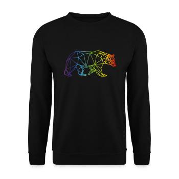 Bär Grizzly Gay Pride LGBT Geschenk Braunbär Jäger - Unisex Pullover - Schwarz - Vorne - Alina (178cm) & Michal (187cm)