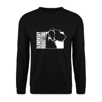 Slovensky Hrubosrsty Stavac Profil Chiens Wilsigns - Sweat-shirt Unisexe - noir - Devant - Alina (178cm) & Michal (187cm)