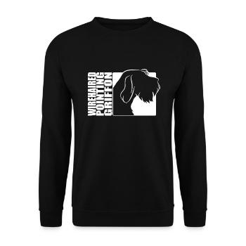 Wirehaired Pointing Griffon Profile Dogs Hunting Dog - Unisex Sweatshirt - black - Front - Alina (178cm) & Michal (187cm)