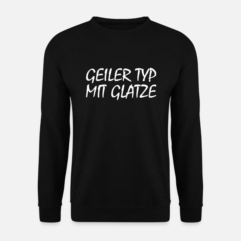 guy with bald head - Unisex Sweatshirt - black