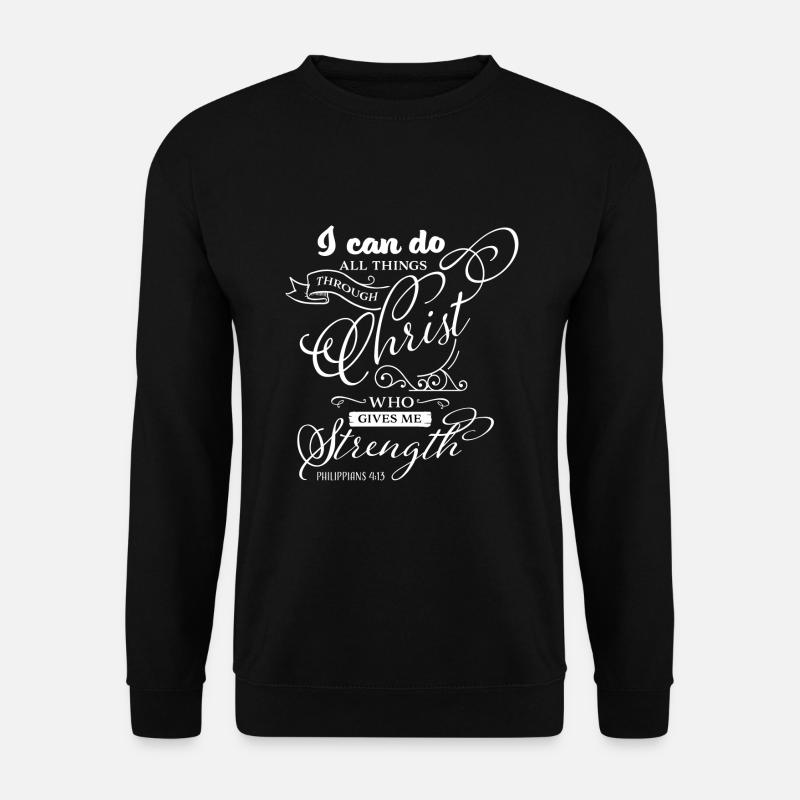 Bibelvers Christliche Sprüche Geschenk Bibel Jesus - Unisex Pullover - Schwarz