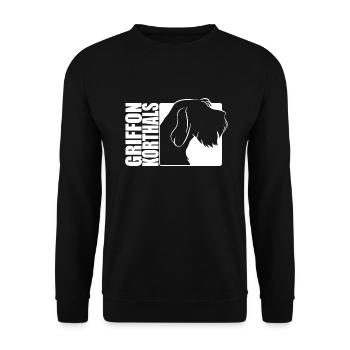 Griffon Korthals Chien Chiens de chasse Wilsigns - Sweat-shirt Unisexe - noir - Devant - Alina (178cm) & Michal (187cm)