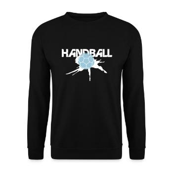 Handball sport - Unisex Sweatshirt - black - Front - Alina (178cm) & Michal (187cm)