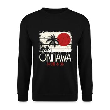 OKINAWA JAPAN JAPAN JAPAN FLAG RETRO GIFT - Unisex Sweatshirt - black - Front - Alina (178cm) & Michal (187cm)
