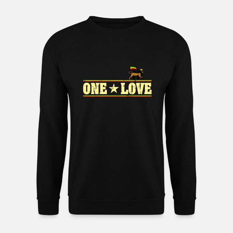 One Love Reggae Lion - Unisex Sweatshirt - black