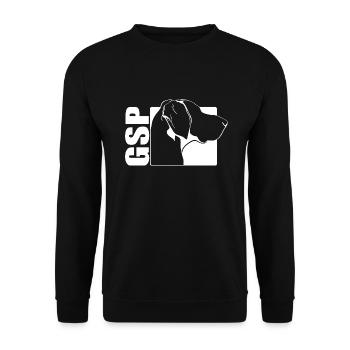 GSP German Shorthaired Pointer Profil Wilsigns - Unisex Pullover - Schwarz - Vorne - Alina (178cm) & Michal (187cm)