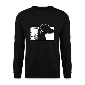 German Pinscher Profile Dogs Dog Wilsigns - Unisex Sweatshirt - black - Front - Alina (178cm) & Michal (187cm)