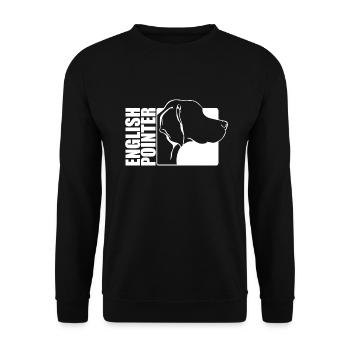 English Pointer Profile Dogs Dog Wilsigns - Unisex Sweatshirt - black - Front - Alina (178cm) & Michal (187cm)