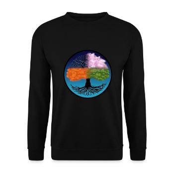 Saisons de l'Arbre de Vie - Saison de l'Arbre de Vie - Sweat-shirt Unisexe - noir - Devant - Alina (178cm) & Michal (187cm)