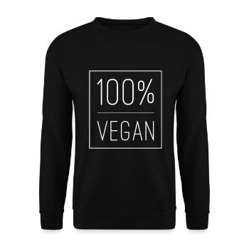 100% Vegan - Unisex Pullover - Schwarz - Vorne - Alina (178cm) & Michal (187cm)