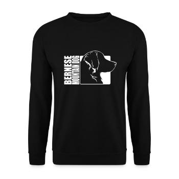 Profil de chien de montagne bernois chiens Dog Wilsigns - Sweat-shirt Unisexe - noir - Devant - Alina (178cm) & Michal (187cm)