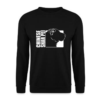 Chinois Shar Pei Profil Chiens Chien Wilsigns - Sweat-shirt Unisexe - noir - Devant - Alina (178cm) & Michal (187cm)