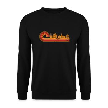 Hannover Skyline Niedersachsen - Unisex Pullover - Schwarz - Vorne - Alina (178cm) & Michal (187cm)
