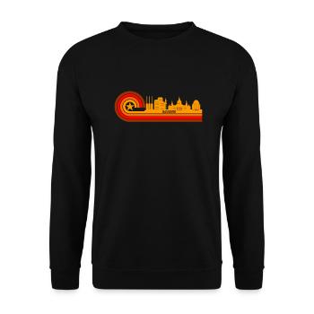 Hannover Skyline Niedersachsen - Unisex Pullover - Schwarz - Vorne - Alina (178cm) & Michal (187cm)