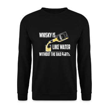 whiskey - Unisex Sweatshirt - black - Front - Alina (178cm) & Michal (187cm)