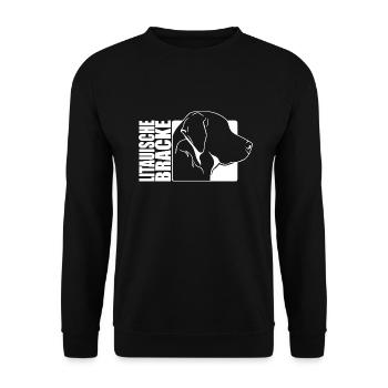 Lituanien Chien De Profil Chiens Chien De Chasse Wilsigns - Sweat-shirt Unisexe - noir - Devant - Alina (178cm) & Michal (187cm)