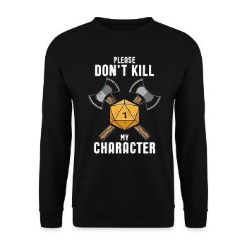 Jeux de rôle Pen and Paper RPG Gaming Dés D20 - Sweat-shirt Unisexe - noir - Devant - Alina (178cm) & Michal (187cm)