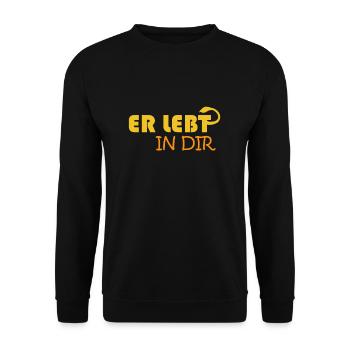 Er lebt in dir - König der Löwen T-Shirt - Unisex Pullover - Schwarz - Vorne - Alina (178cm) & Michal (187cm)