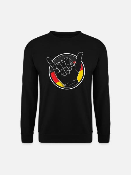 Hang ten / Vdub Gruß / Shaka-Welle - Deutschland - Unisex Pullover - Schwarz
