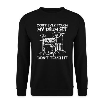 Ne touchez pas à ma batterie - Sweat-shirt Unisexe - noir - Devant - Alina (178cm) & Michal (187cm)