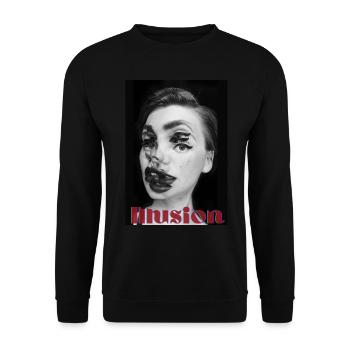 Illusion Tata.b.Tate - Unisex Pullover - Schwarz - Vorne - Alina (178cm) & Michal (187cm)