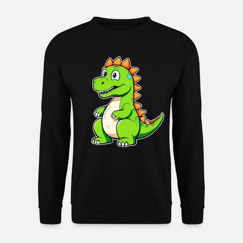 Cute Comic Dinosaur - Unisex Sweatshirt - black