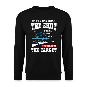 You Were Not The Target - Sniper - Unisex Sweatshirt - black - Front - Alina (178cm) & Michal (187cm)