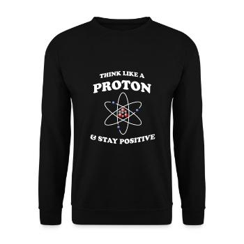 Proton Stay Positive - Sweat-shirt Unisexe - noir - Devant - Alina (178cm) & Michal (187cm)