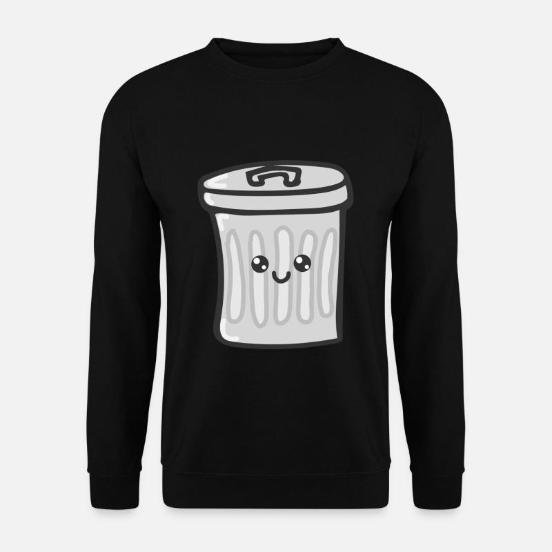 Mülleimer Lustig Geschenk - Unisex Pullover - Schwarz