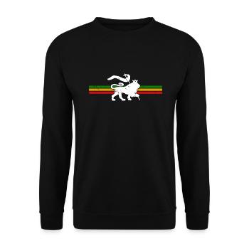 Reggae Lion - Unisex Sweatshirt - black - Front - Alina (178cm) & Michal (187cm)