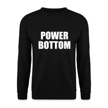 Power bottom - Unisex Sweatshirt - black - Front - Alina (178cm) & Michal (187cm)
