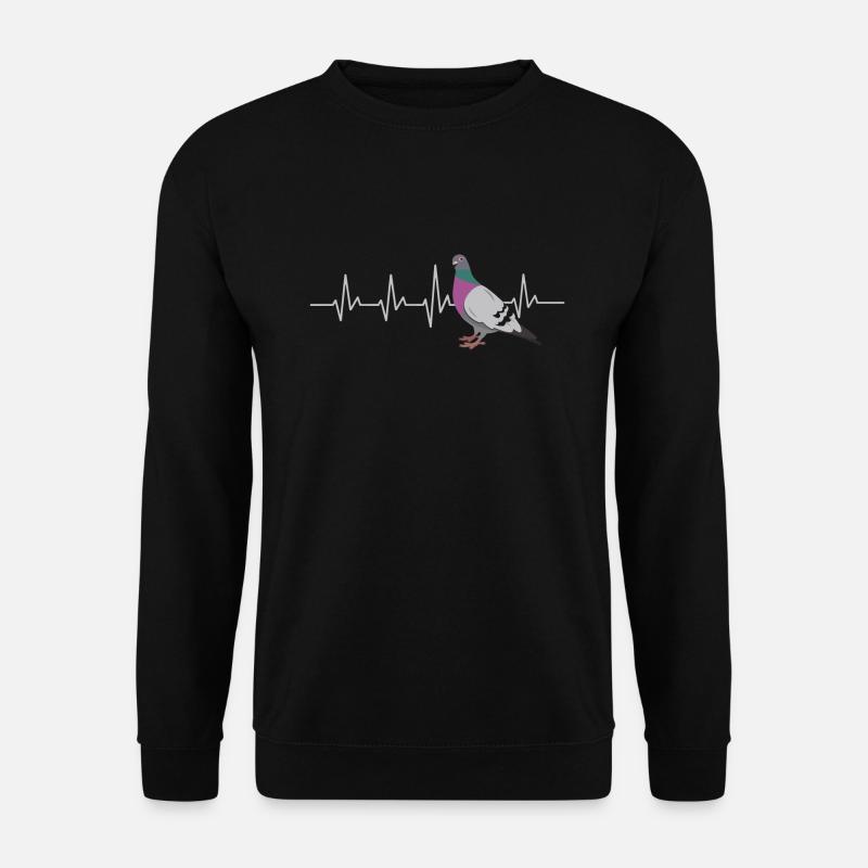 TAUBE TAUBEN HERZSCHLAG BRIEFTAUBE TAUBENZÜCHTER - Unisex Pullover - Schwarz