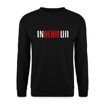 Ingenieur Maschienenbau Physik Geschenkidee Mathe - Unisex Pullover - Schwarz - Vorne - Alina (178cm) & Michal (187cm)