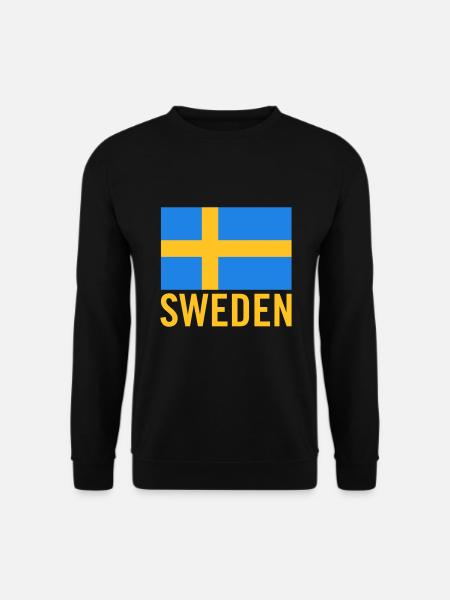 Suède avec drapeau suédois - Sweat-shirt Unisexe - noir